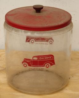 40s vintage Gordons cracker candy peanut counter jar from Old Movie