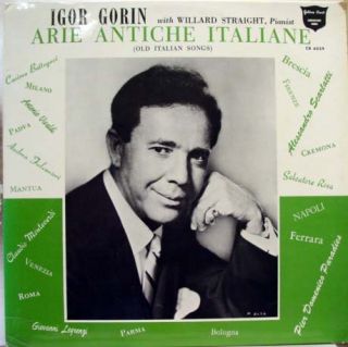 Igor Gorin Old Italian Songs LP Vinyl CR 4039 VG