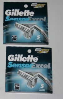 10 Gillette Sensor Excel Razor Blades Cartridges Refills Shaver USA