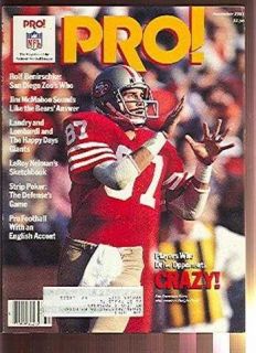 1983 Pro NFL Magazine Dwight Clark SF 49ers