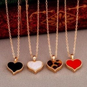 Gossip Girl Serena Same Style Three Color Love Heart Necklace Clavicle