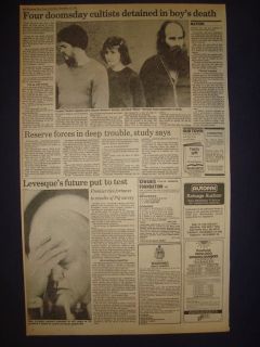 270484CR Jacques Giguere Doomsday Cult Death December 19 1981
