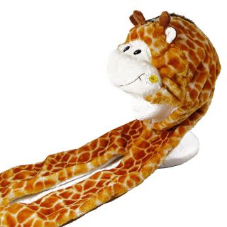  Multifunctional Animal Hat Earmuff Scarf Gloves Mitten Giraffe
