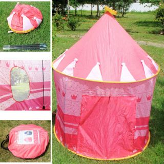 Portable Folding Kids Play Tents Castle House Princess Palace Children