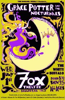 Grace Potter Fox Boulder 2009 Original Concert Poster