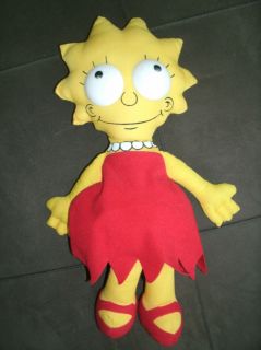  The Simpsons Lisa Simpson Stuffed Doll Signed Matt Groening