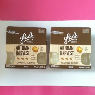 Glade Scented Oil Plugins AUTUMN HARVEST Fall Collection 4 Refills