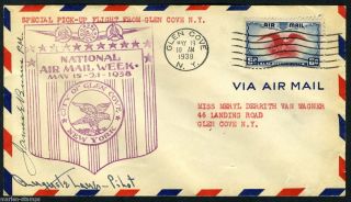 US NATIONAL AIR MAIL WEEK GLEN COVE NY TO NEWARK NEWJERSEY COVER 5 19