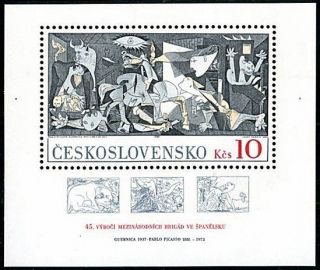 czechoslovakia 1981 picasso paintings guernica s s mnh time left