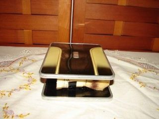 vtg antique shaving groomi ng travel kit w brush case