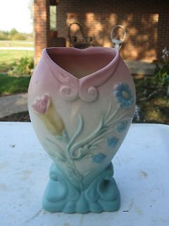 Vintage Hull Art Vase U.S.A. B 3 6 1/2 Colorful Vase with Flowers