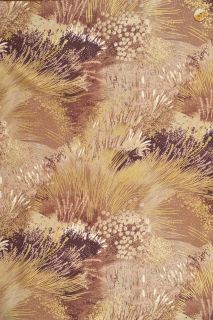 Quilt Gate Fabric Grassy Meadow in Latte w Met Gold