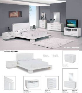 Global USA B99 Bedroom Set Queen Modern White