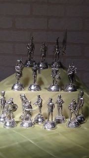 CHARLES STADDEN SET OF 16 CAST PEWTER MILITARY FIGURES OF VERIOUS