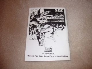 1974 Grambling State University Tigers Football Media Guide Sharp