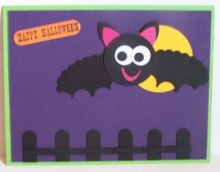 Stampin Up Handmade Greeting Card Halloween Bat PY Lot