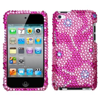  Touch 4th Gen Hard SnapOn Case Cover Flower Candy Bling Diamond