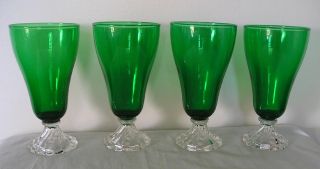 Anchor Hocking Forest Green Boopie Glasses Tumblers