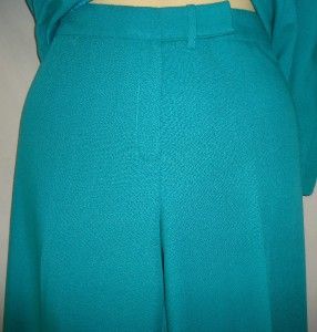 Womens Sag Harbor Green Pantsuit Size 14P Pant Suit
