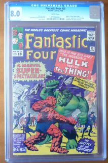Fantastic Four 25 CGC 8 0 High Grade Marvel Thing Hulk Battle