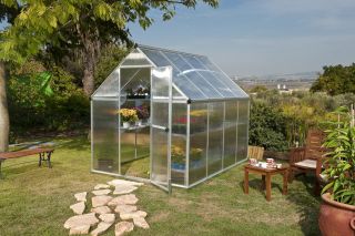  Hobby Greenhouse 4 x 6 Backyard Greenhouse with Foundation Base