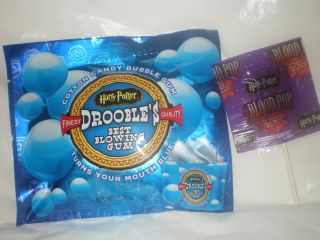Harry Potter Droobles Cotton Candy Bubblegum Blood Pop Lollipop Set
