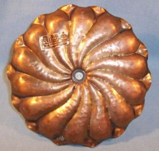 Vintage Gregorian Copper Tid Bit Candy Serving Tray Swirl Pattern Tall