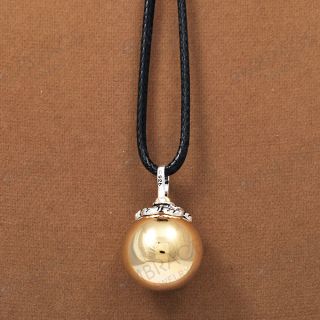 Harmony Chime Pregnancy Music Bola Bell Pendant Necklace Wax Leather