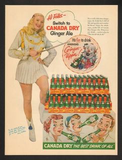 1952 Canada Dry Ginger Ale Mary Hartline Print Ad