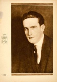 1921 Rotogravure Harold Lloyd Alfred Cheney Johnston Portrait Silent