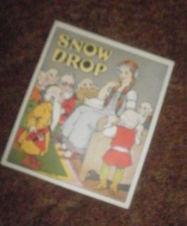 pre Disney Snow White SNOW DROP, dwarves, wicked queen, full color