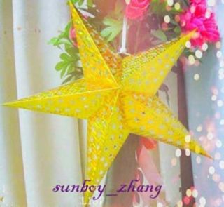  Lantern Light Decoration Flash Star Sparkly wedding party 24 Golden