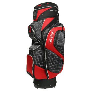  Ogio Golf 2011 Spry Hybrid Cart Bag Black Griddle Red Golf Bag