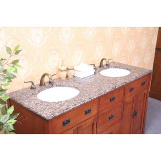 Legion Furniture 60 Double Bathroom Vanity Set in Dark Oak   WP5433