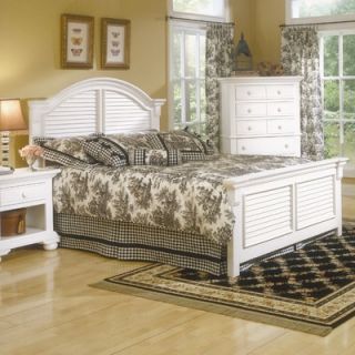 American Woodcrafters Cottage Traditions Panel Bed in Distressed