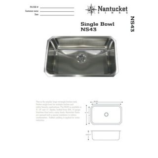 Nantucket Sinks 11 Elongated Single Bowl Undermount Kitchen Sink in