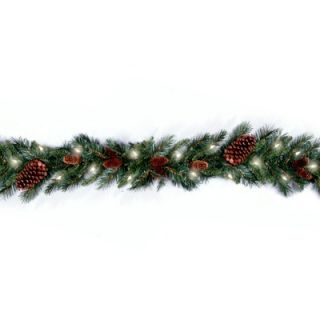 National Tree Co. Pre Lit 9 x 10 Pine Cone Garland