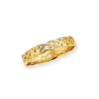 Jewelryweb 14k Polished Celtic Knot Band Ring   QTR103966Y