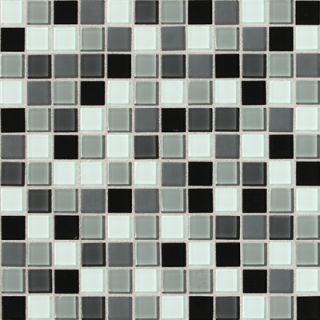Daltile Isis 12 x 12 Glass Mosaic Tile in Pewter Blend