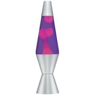 Classic Pink 14.5 Lava Lamp with Purple Liquid