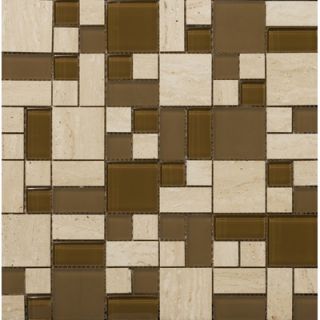 Emser Tile Lucente 13 x 13 Stone and Glass Mosaic Pattern Blend in