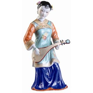 Oriental Furniture 13 Maiden Statue with Instrument   CS 20156