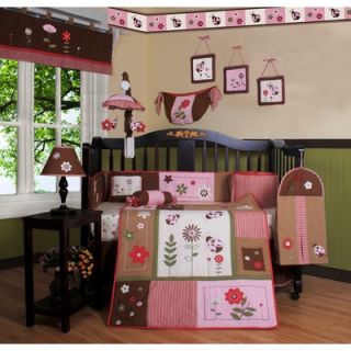 Geenny Boutique Ladybug Flower 13 Piece Crib Bedding Set   CRIB CF