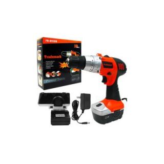 Trademark Global 18V Cordless Drill with LED Light and Extras   75