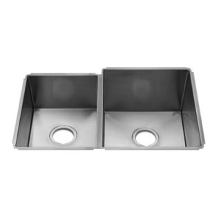 Julien J7 29 x 19.5 Undermount Stainless Steel Double Bowl Kitchen