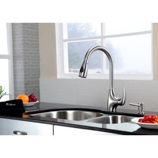 30 x 19 Undermount Double Bowl Kitchen Sink and Kitchen Faucet with