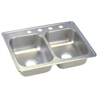 Elkay Dayton 25 x 19 Top Mount Stainless Steel Double Sink with