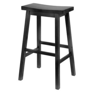 Winsome Saddle Seat 29 Bar Stool in Black