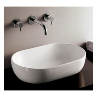 Whitehaus Collection Isabella 5.75 x 23.25 Oval Vessel Sink with