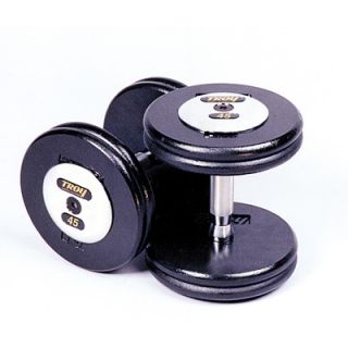 Troy Barbell 22.5 lbs Pro Style Cast Dumbbells in Black   PFD 22.5